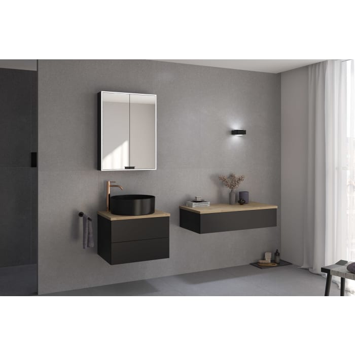 Kronenbach Cube Waschtischkonsole 61 cm mit 2 Auszügen und TIP-ON