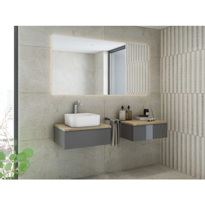 Kronenbach Cube Waschtischkonsole 61 cm mit 1 Auszug und TIP-ON