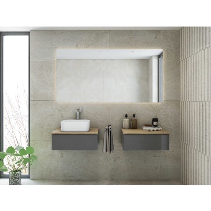 Kronenbach Cube Waschtischkonsole 61 cm mit 1 Auszug und TIP-ON