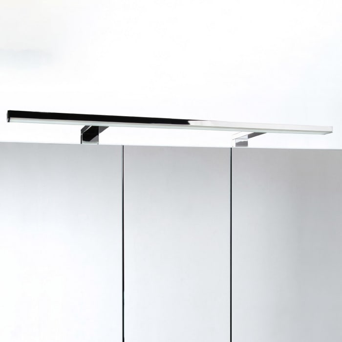 Kronenbach Plana 2.0 Spiegelschrank 130 cm mit 3 Türen und LED-Aufsatzleuchte