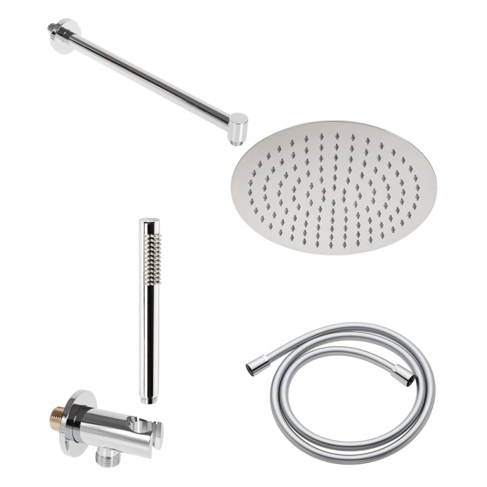 Kronenbach Duschset 1 mit Kopfbrause Ø 30 cm und Stabhandbrause rund