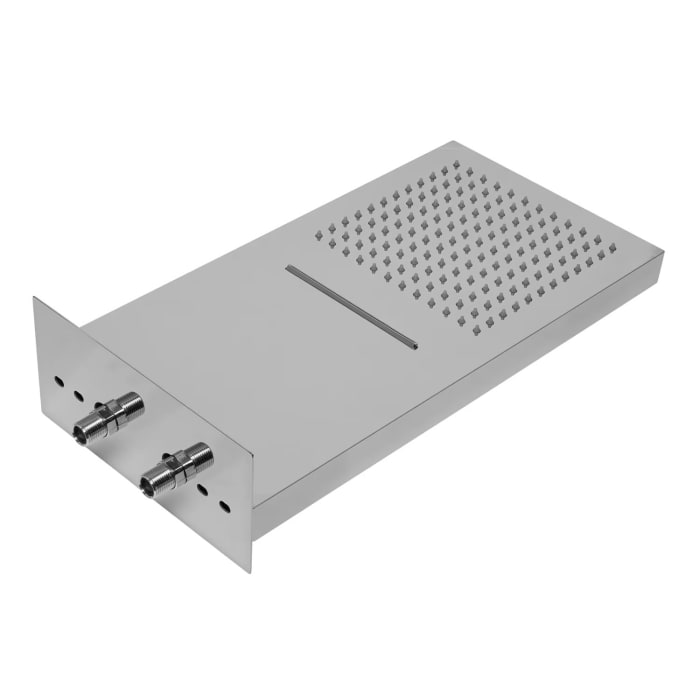 Kronenbach Duschset 3 mit Kopfbrause 50 x 25 cm und Stabhandbrause eckig