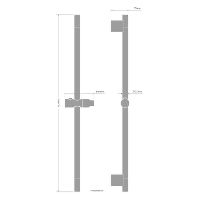 Kronenbach SUPRA 2.0 Brausestange 70,2 cm