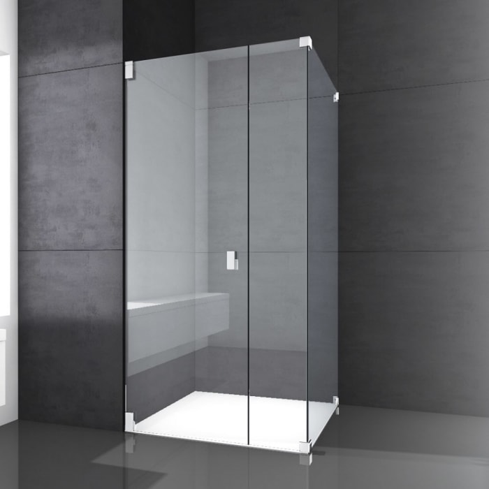 Kronenbach Cube Drehtür an Seitenteil bis 140 cm mit Seitenwand, mit Beschichtung