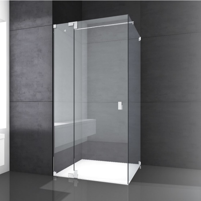 Kronenbach Cube Drehtür bis 140 cm mit Seitenteil und Seitenwand, mit Beschichtung