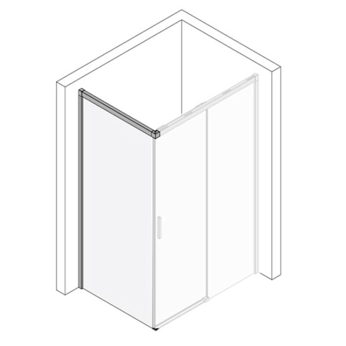 Kronenbach Slide Trennwand für Schiebetür, 90 x 200 cm, Anschlag links