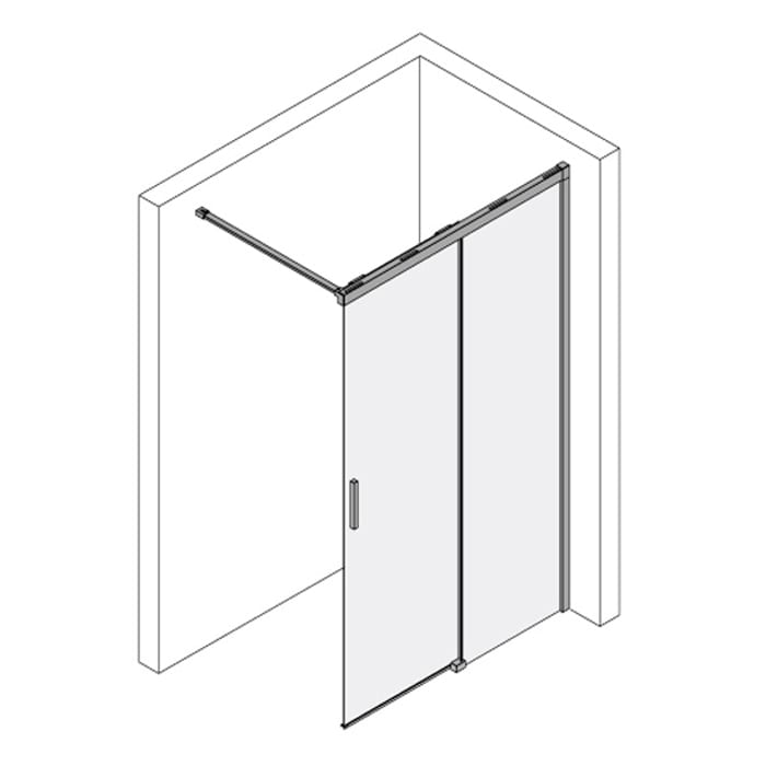 Kronenbach Slide Walk-In Schiebetür 2-teilig, 120 x 200 cm, Anschlag rechts