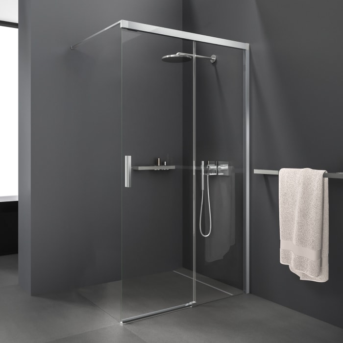 Kronenbach Slide Walk-In Schiebetür 2-teilig, 120 x 200 cm, Anschlag rechts