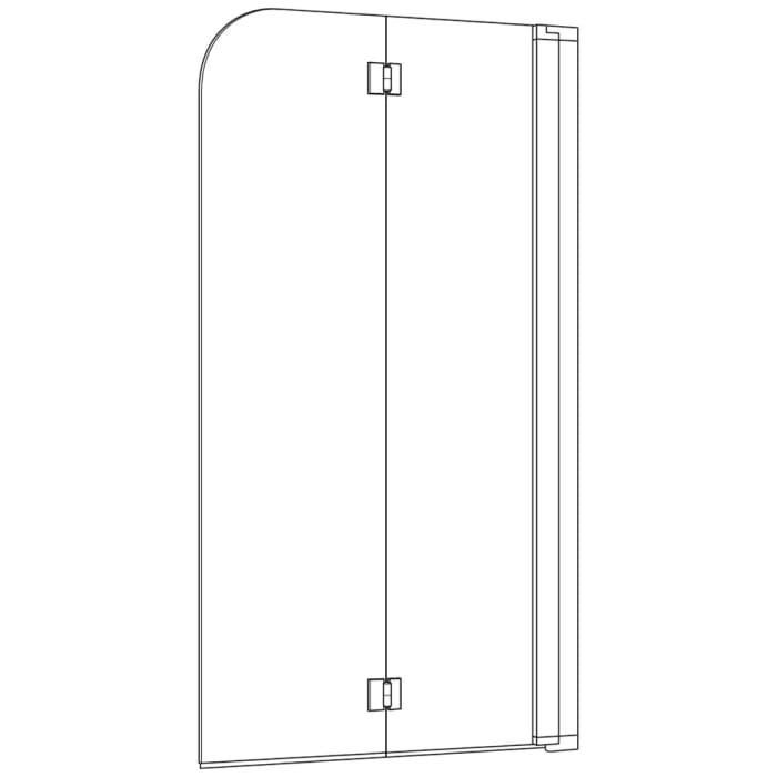 Kronenbach Tube Falttür für Badewanne, 132 x 140 cm, Anschlag rechts