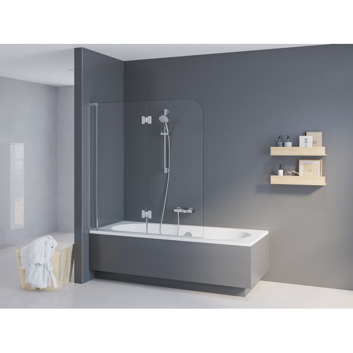 Kronenbach Tube Badewannenaufsatz 1-teilig, 75 x 140 cm, Anschlag links