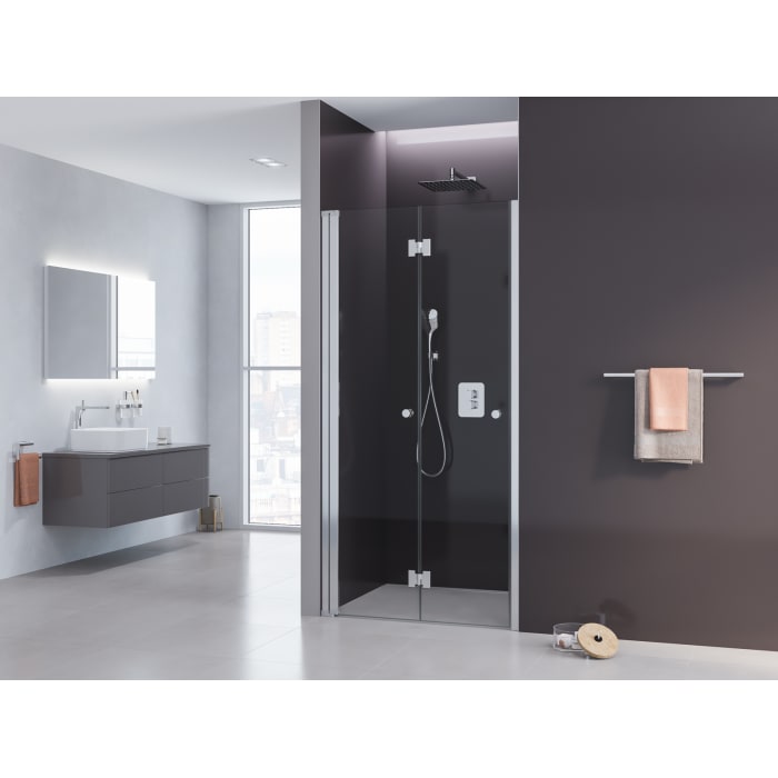 Kronenbach Tube Falttür für Nische, 75 x 200 cm, Anschlag links