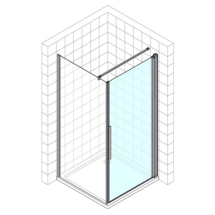 Kronenbach Tube Pendeltür für Trennwand, Sondermaß bis 100 cm, Anschlag rechts