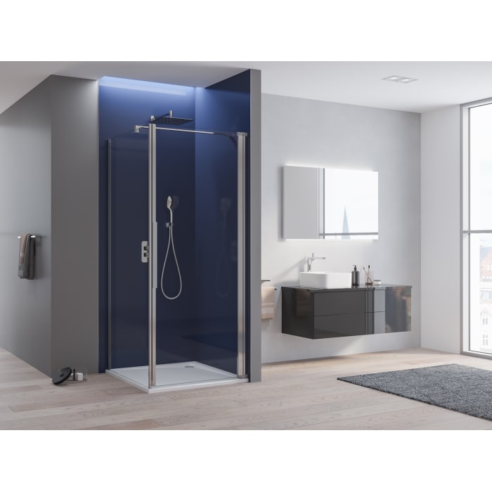 Kronenbach Tube Pendeltür für Trennwand, 80 x 200 cm, Anschlag rechts