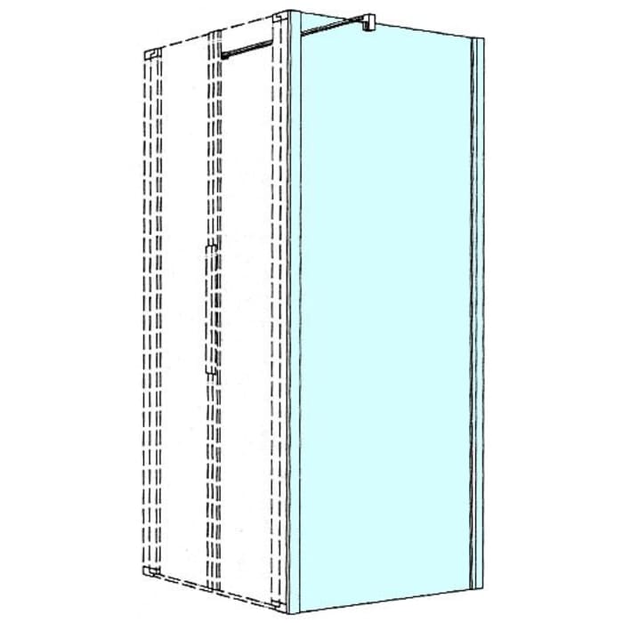 Kronenbach Tube Trennwand für Pendeltür, 100 x 200 cm