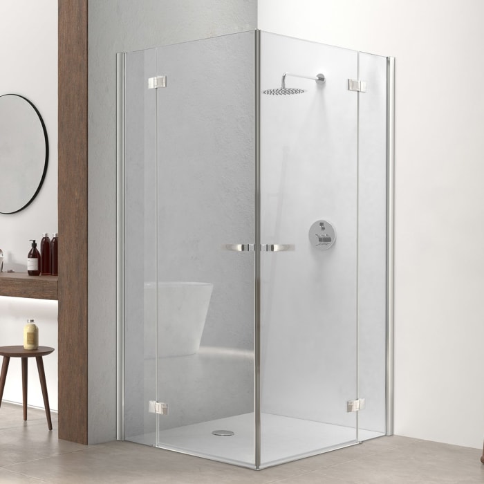 Kronenbach Turn Eckdusche Pendeltür 2-teilig, 75 x 200 cm, Schenkel links