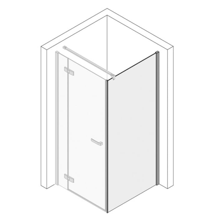 Kronenbach Turn Trennwand für Pendeltür, 75 x 200 cm, Anschlag rechts