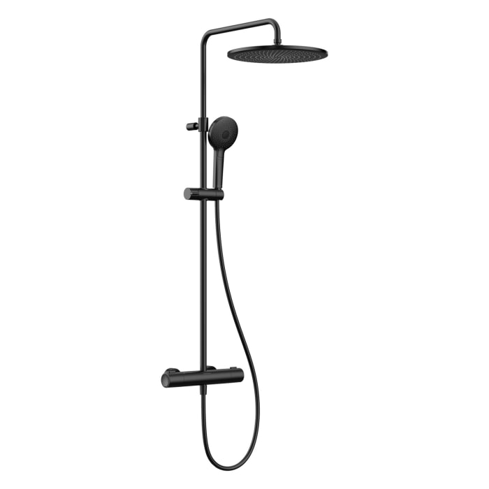 Kronenbach EasyRain Thermostat-Duschsystem Aufputz, Kopfbrause Ø 30 cm, höhenverstellbar