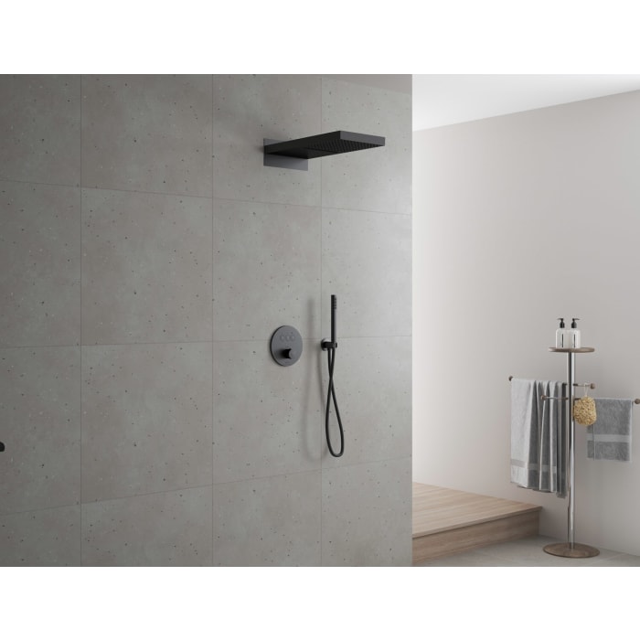 Kronenbach Smart Push Thermostat Duschsystem Unterputz für 3 Verbraucher, rund