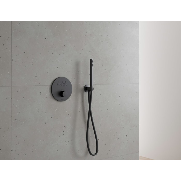 Kronenbach Smart Push Thermostat Duschsystem Unterputz für 3 Verbraucher, rund