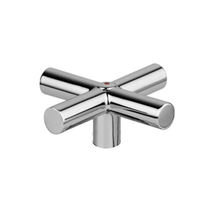 Kronenbach Zeta 2.0 Ersatzgriff Warmwasserseite zu Zweigriff-Waschtischmischer mit Ablaufgarnitur