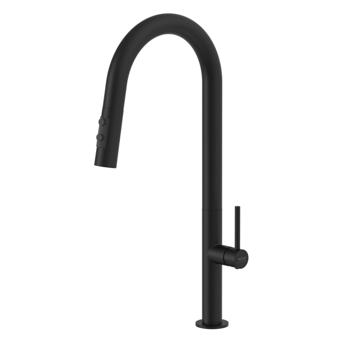 Kronenbach AQA Design 2.0 Küchenarmatur mit hohem schwenkbarem Auslauf, herausziehbare Handbrause mit 2 Strahlarten