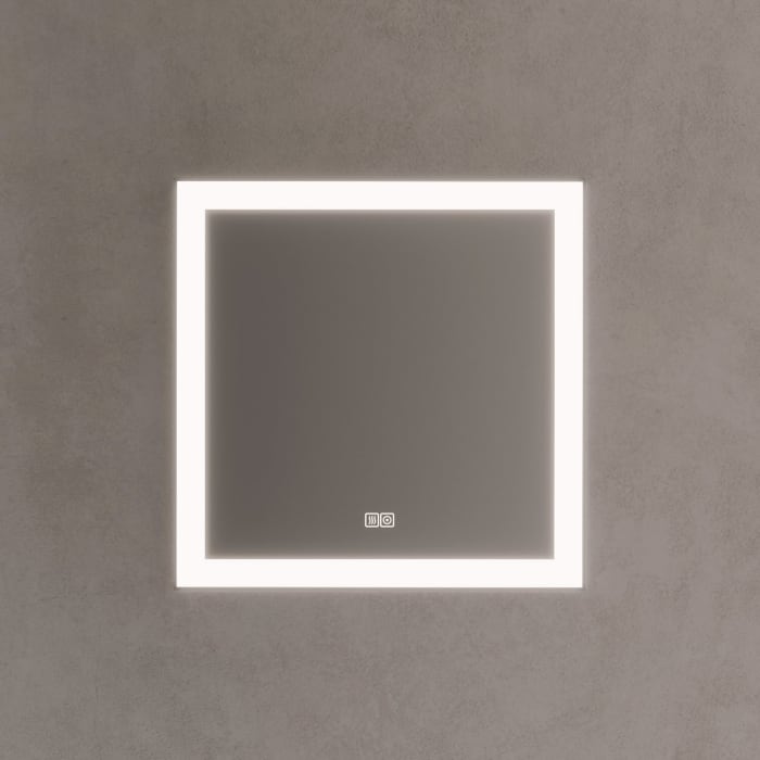 Kronenbach Day Badspiegel 60 x 60 cm mit LED-Beleuchtung und Dimmfunktion