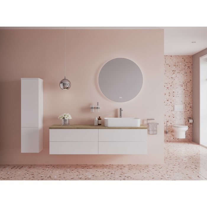 Kronenbach Moon Badspiegel Ø 70 cm mit LED-Treiber und Spiegelheizung