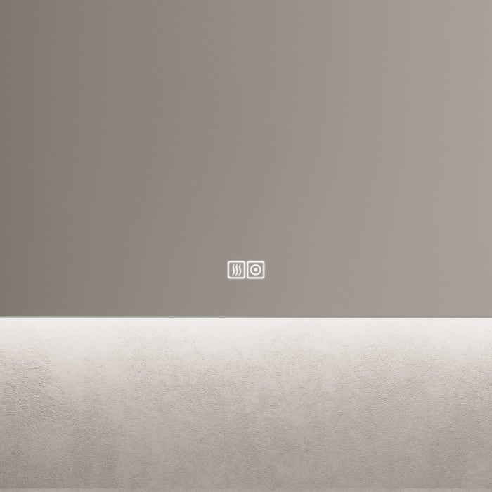 Kronenbach Sun Badspiegel 100 x 60 cm mit LED Seiten- und Hintergrundbeleuchtung