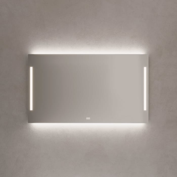 Kronenbach Sun Badspiegel 140 x 80 cm mit LED Seiten- und Hintergrundbeleuchtung