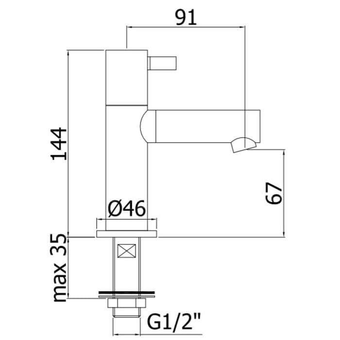Kronenbach Lima 2.0 Black Kaltwasserhahn Standventil