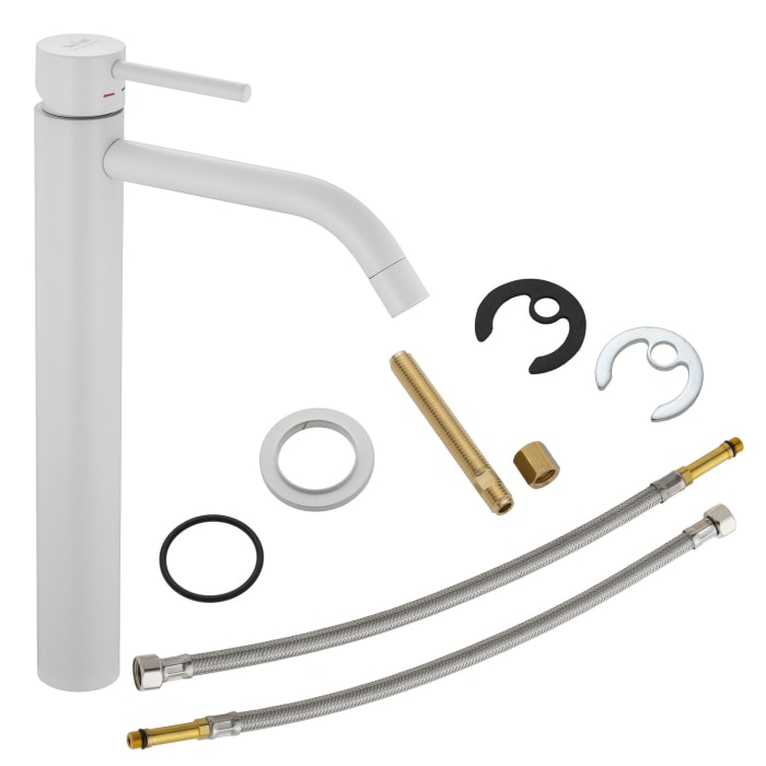 Kronenbach Lima 2.0 White Waschtischeinhebelmischer XXL für Schalenbecken