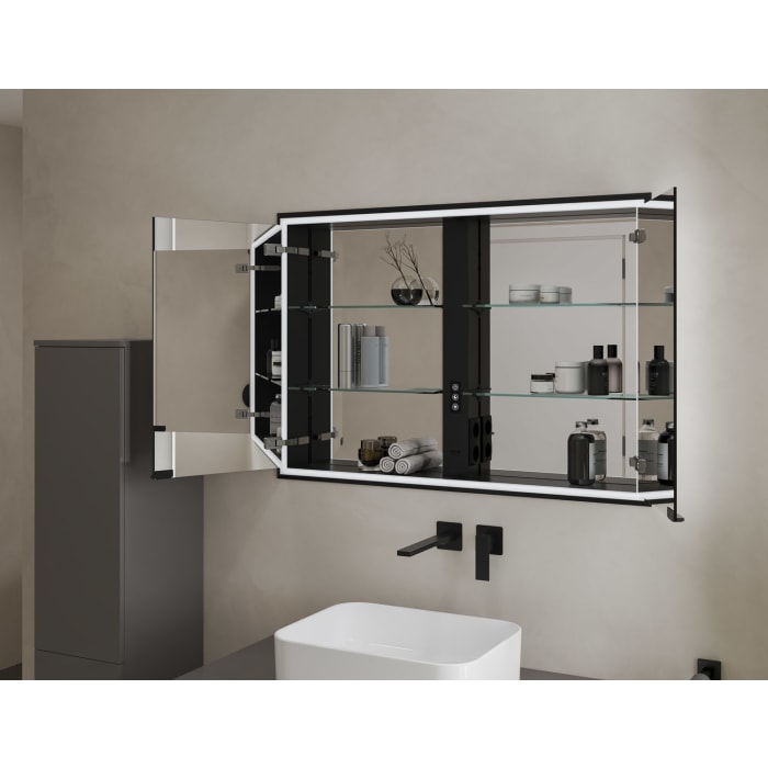 Kronenbach Cube 2.0 Spiegelschrank 120 cm, Unterputz, 2-türig