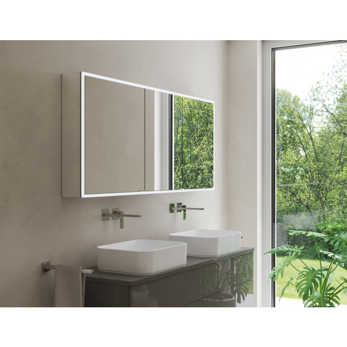 Kronenbach Cube 2.0 Spiegelschrank 120 cm, Aufputz, 3-türig