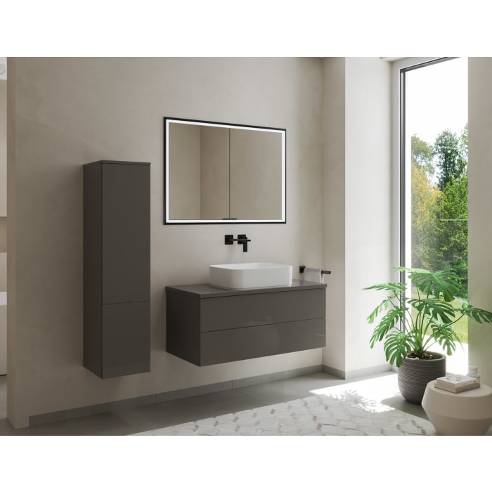 Kronenbach Cube 2.0 Spiegelschrank 120 cm, Unterputz, 2-türig