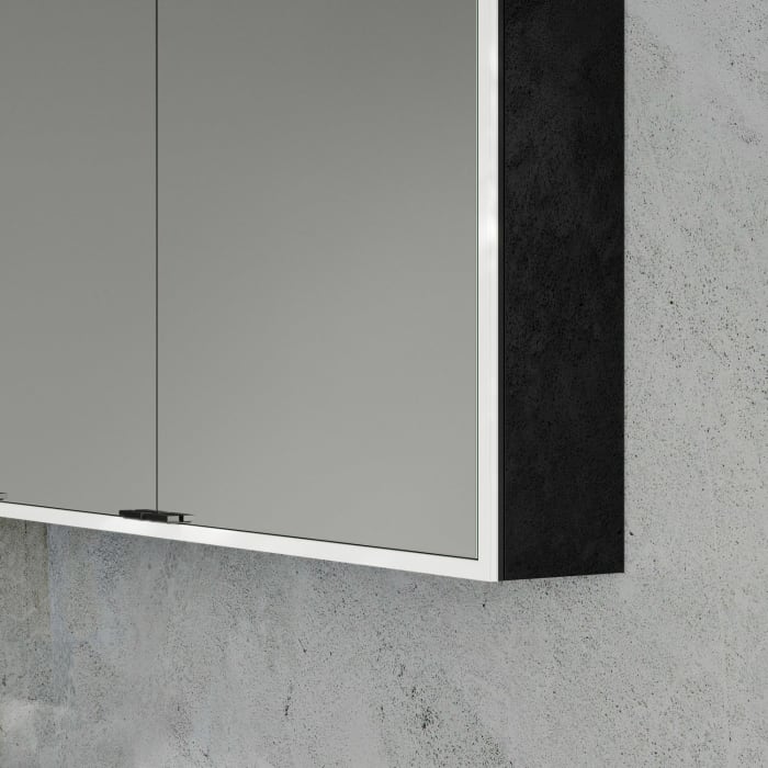 Kronenbach Cube 2.0 Spiegelschrank 120 cm, Aufputz, 3-türig