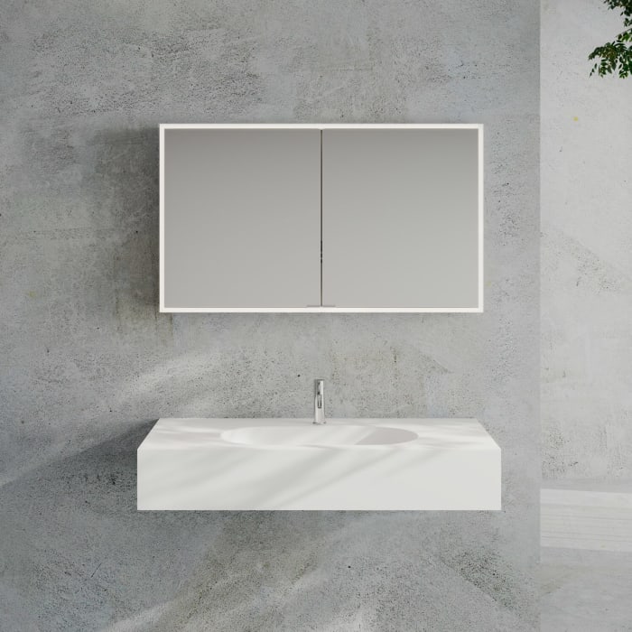 Kronenbach Cube 2.0 Spiegelschrank 120 cm, Aufputz, 2-türig