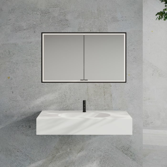 Kronenbach Cube 2.0 Spiegelschrank 120 cm, Unterputz, 2-türig