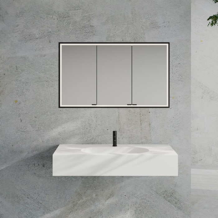 Kronenbach Cube 2.0 Spiegelschrank 120 cm, Unterputz, 3-türig