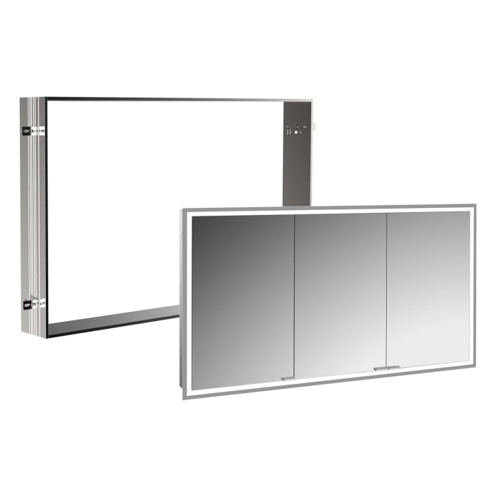 Kronenbach Cube 2.0 Spiegelschrank 120 cm mit Einbaurahmen, 3-türig