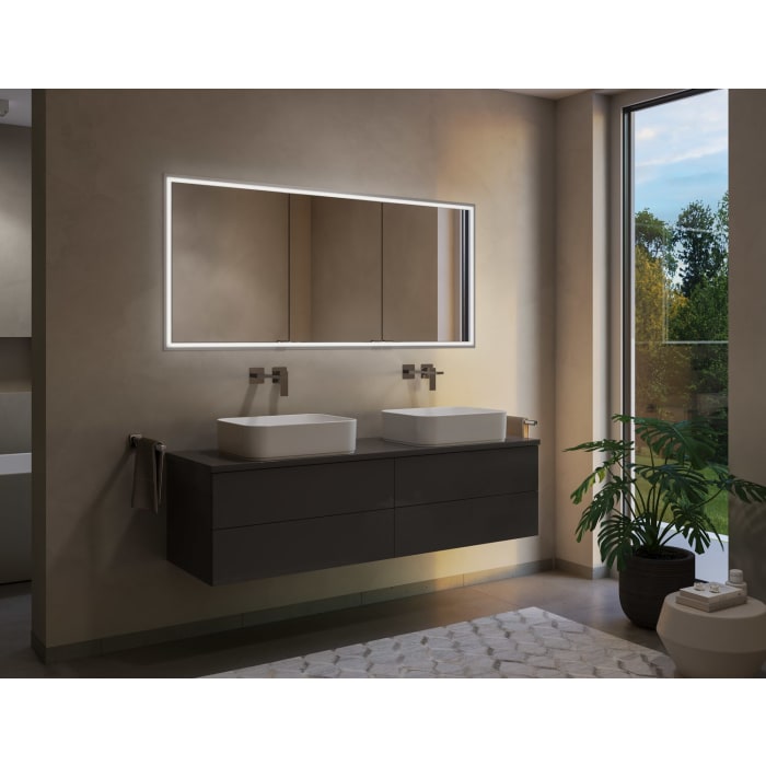 Kronenbach Cube 2.0 Spiegelschrank 130 cm, Unterputz, 3-türig