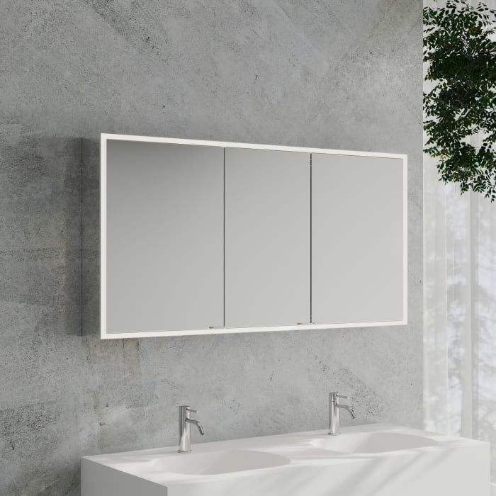 Kronenbach Cube 2.0 Spiegelschrank 140 cm, Aufputz, 3-türig