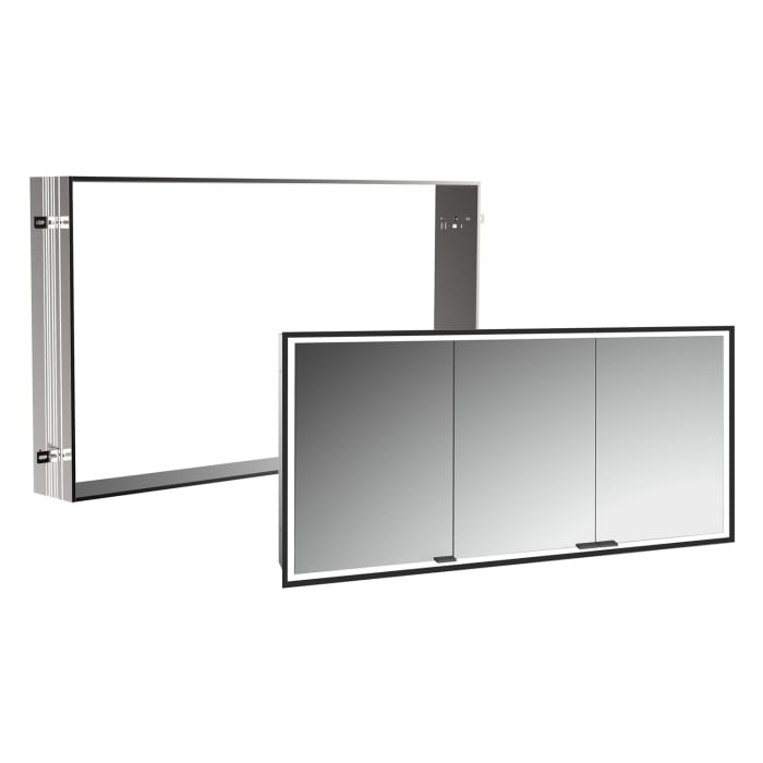 Kronenbach Cube 2.0 Spiegelschrank 140 cm mit Einbaurahmen, 3-türig