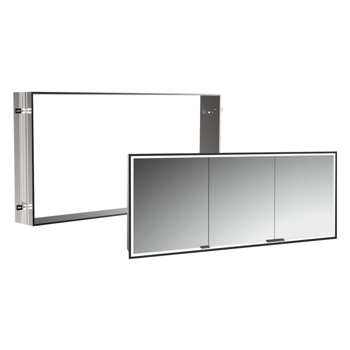 Kronenbach Cube 2.0 Spiegelschrank 160 cm mit Einbaurahmen, 3-türig