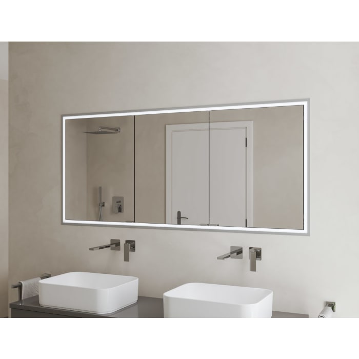 Kronenbach Cube 2.0 Spiegelschrank 160 cm mit Einbaurahmen, 3-türig