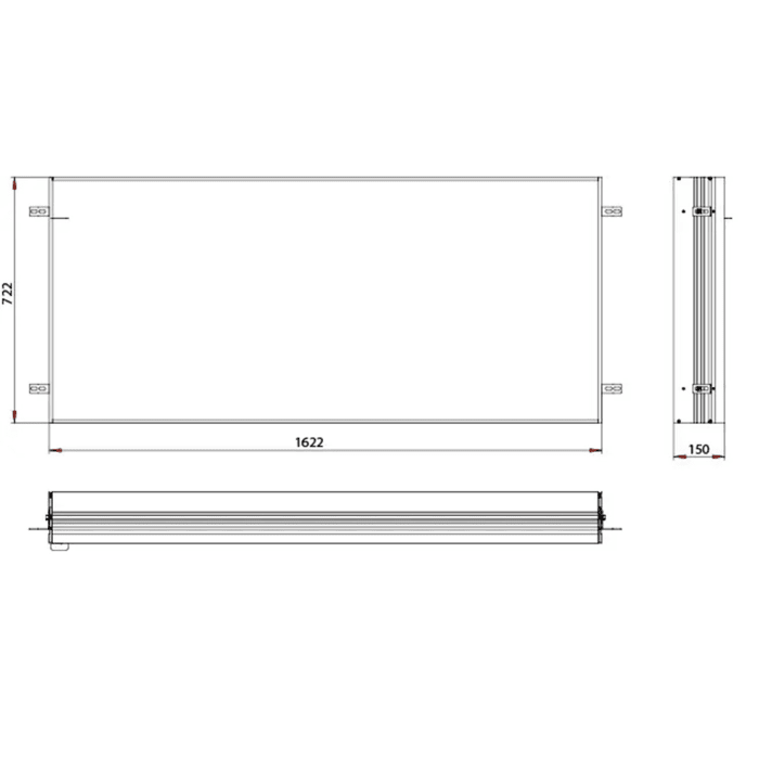 Kronenbach Cube 2.0 Spiegelschrank 160 cm mit Einbaurahmen, 3-türig