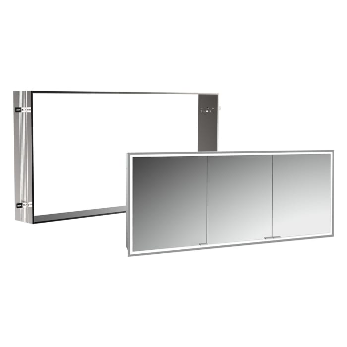 Kronenbach Cube 2.0 Spiegelschrank 160 cm mit Einbaurahmen, 3-türig