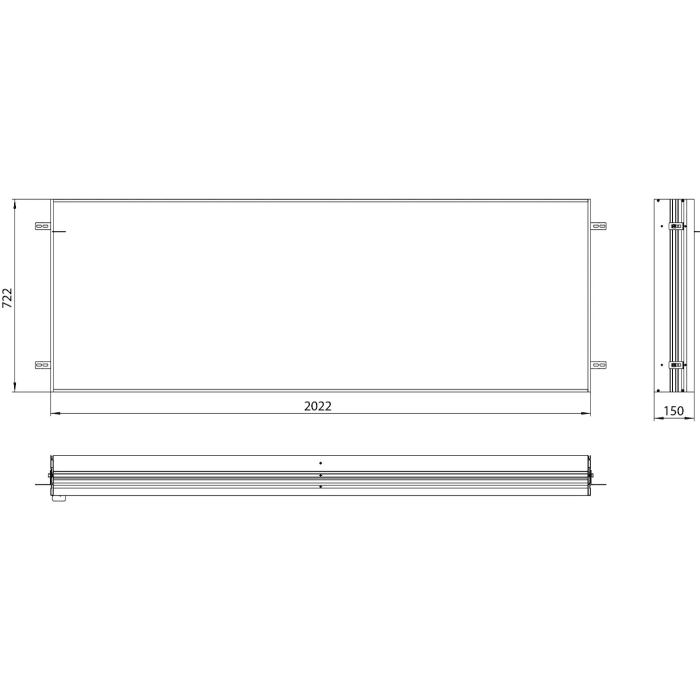 Kronenbach Cube 2.0 Spiegelschrank 200 cm mit Einbaurahmen, 4-türig