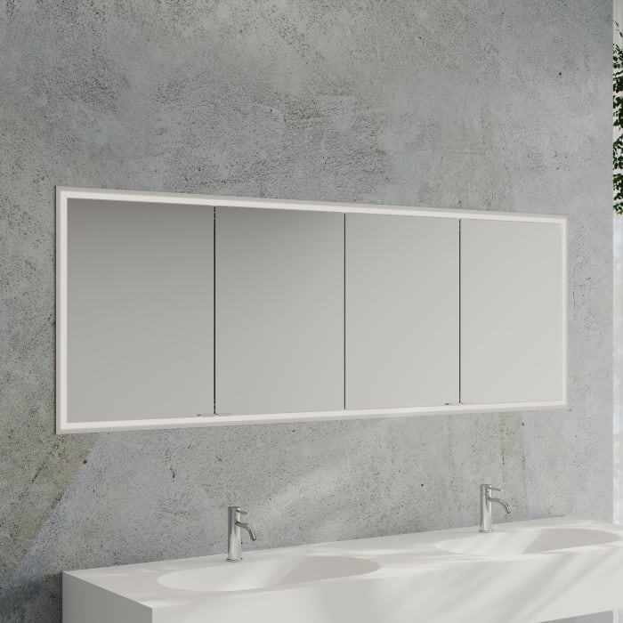 Kronenbach Cube 2.0 Spiegelschrank 200 cm, Unterputz, 4-türig