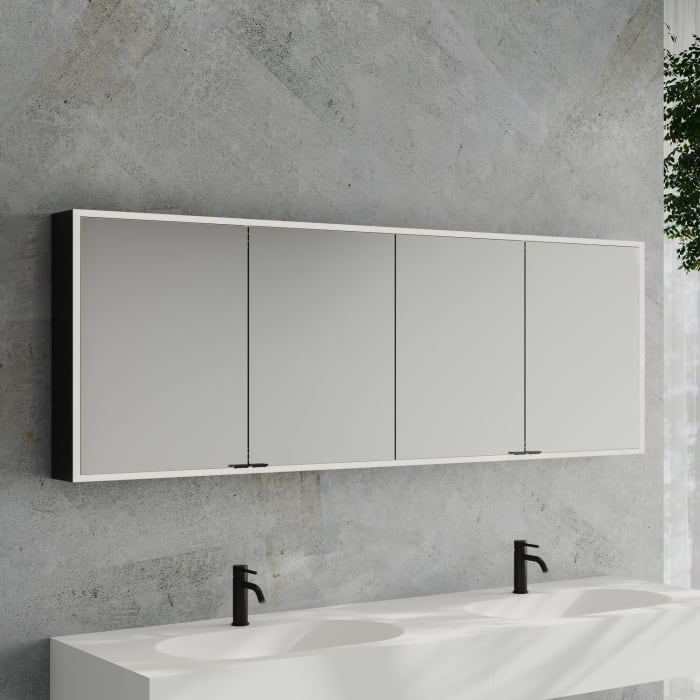 Kronenbach Cube 2.0 Spiegelschrank 200 cm, Aufputz, 4-türig