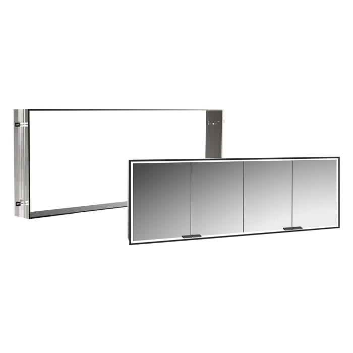 Kronenbach Cube 2.0 Spiegelschrank 200 cm mit Einbaurahmen, 4-türig